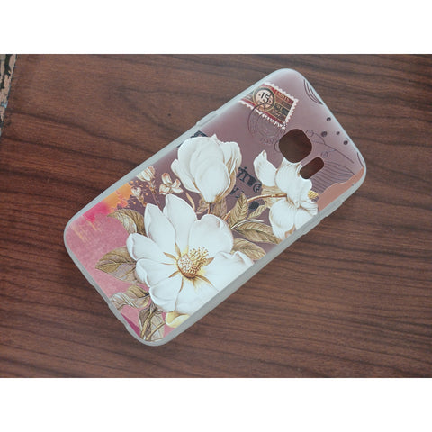 INSTOCK-Galaxy S7 Case for Girls Women Clear with Flowers