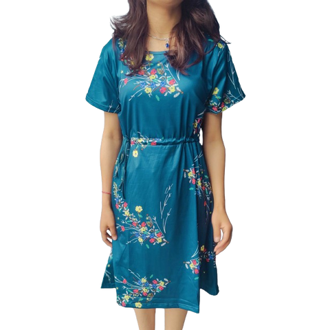 INSTOCK-Spring and summer new large size women's floral dress