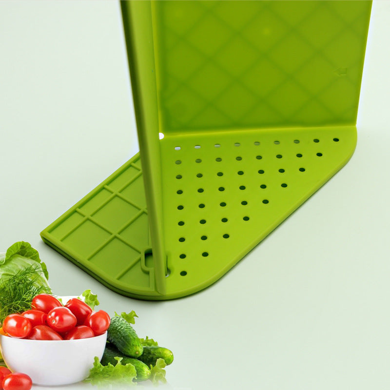 Foldable Plastic Cutting Board with Drain – Portable Design