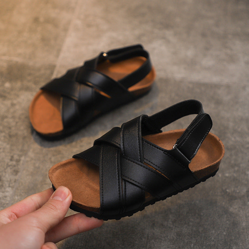 Kids’ Cork Beach Sandals – Stylish Comfort for Spring & Summer