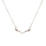 Sterling silver clavicle chain _ Wanying jewelry antler