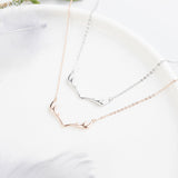 Sterling silver clavicle chain _ Wanying jewelry antler