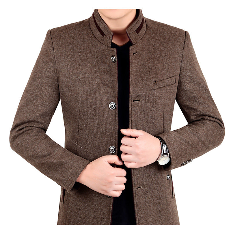 Men’s Business Wool Jacket – Autumn/Winter No-Iron Formal Woolen