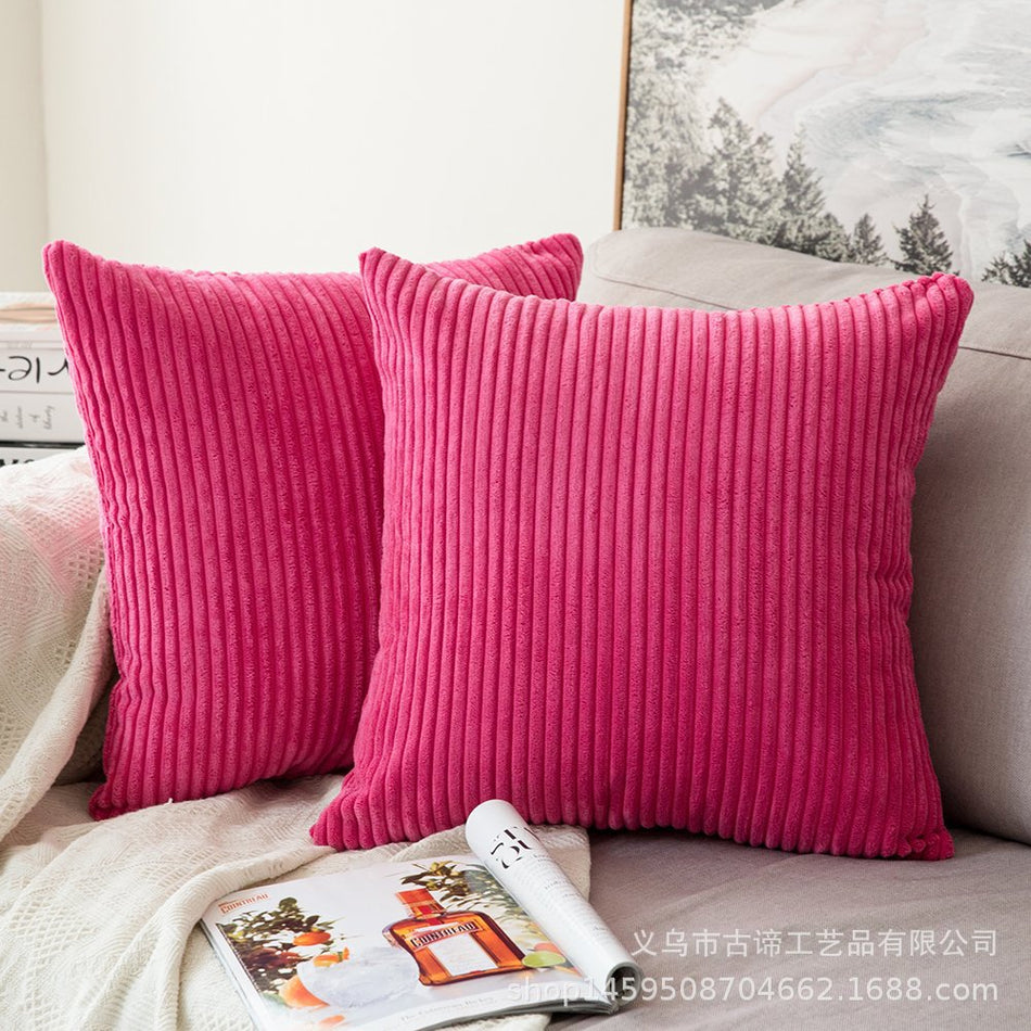 Corduroy Velvet Cushion Cover – Modern Solid Color Pillow