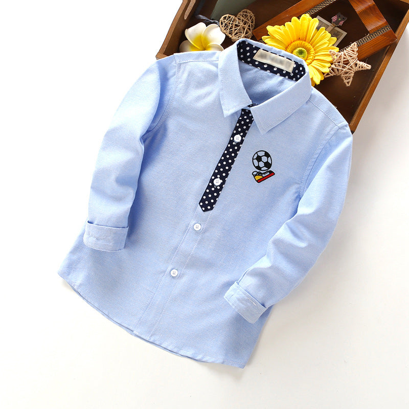 Boys’ Long-Sleeve Shirt – Casual Comfortable Cotton Top