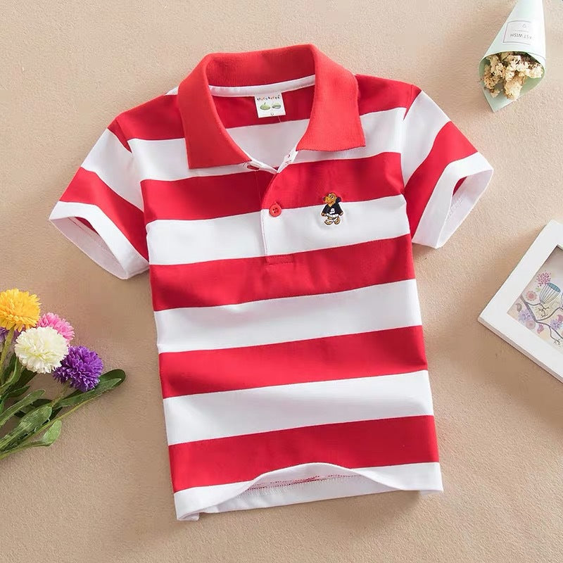Boys’ Cotton Short-Sleeve POLO T-Shirt Summer
