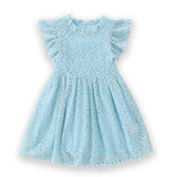 INSTOCK - Girls Dress Lace Flying Sleeve Princess Dress Girls