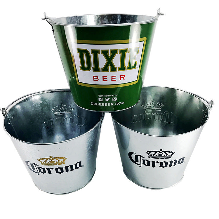 Galvanized Iron Ice Bucket – Tinplate Beer Cooler (5L)