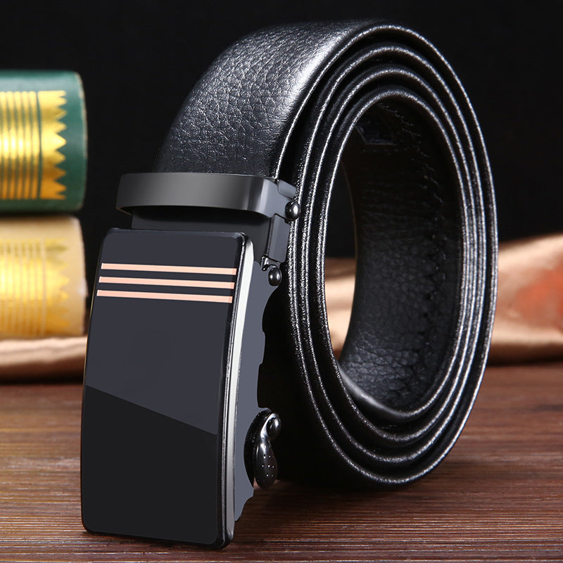 Men’s Acrylic Auto Buckle Belt – Sleek Business Style