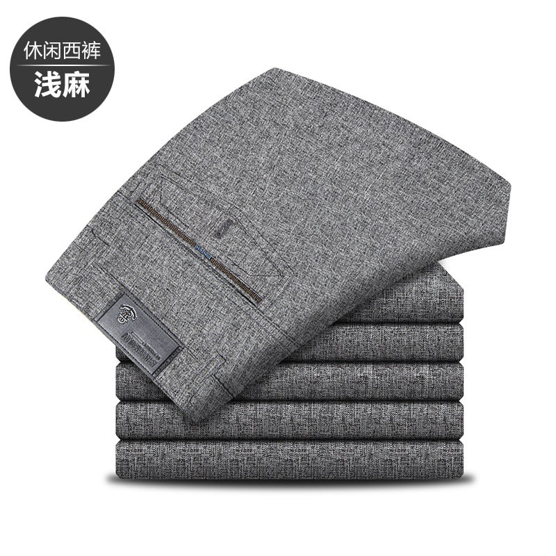 STOCK-Men’s Stretch Casual Pants for Summer Comfort