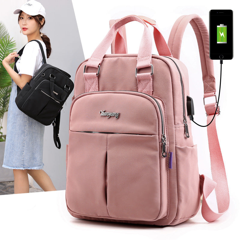 USB Charging College Backpack  for Women & Travel