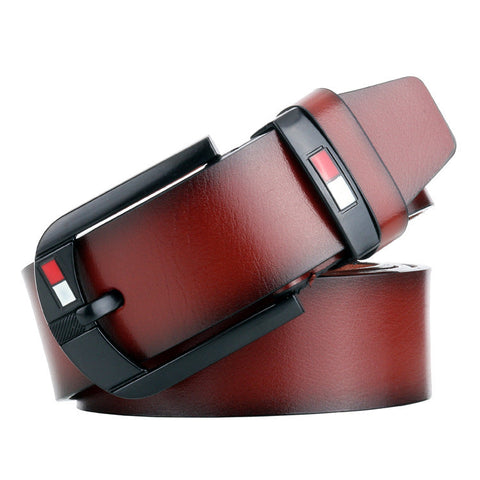 INSTOCK - Men's Pin Buckle Retro Antique Imitation Leather Belt.