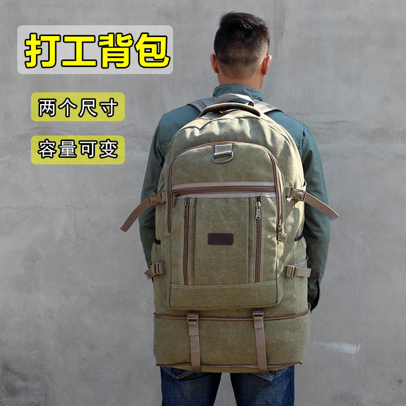 Expandable Super Large Canvas Travel & Luggage Backpack