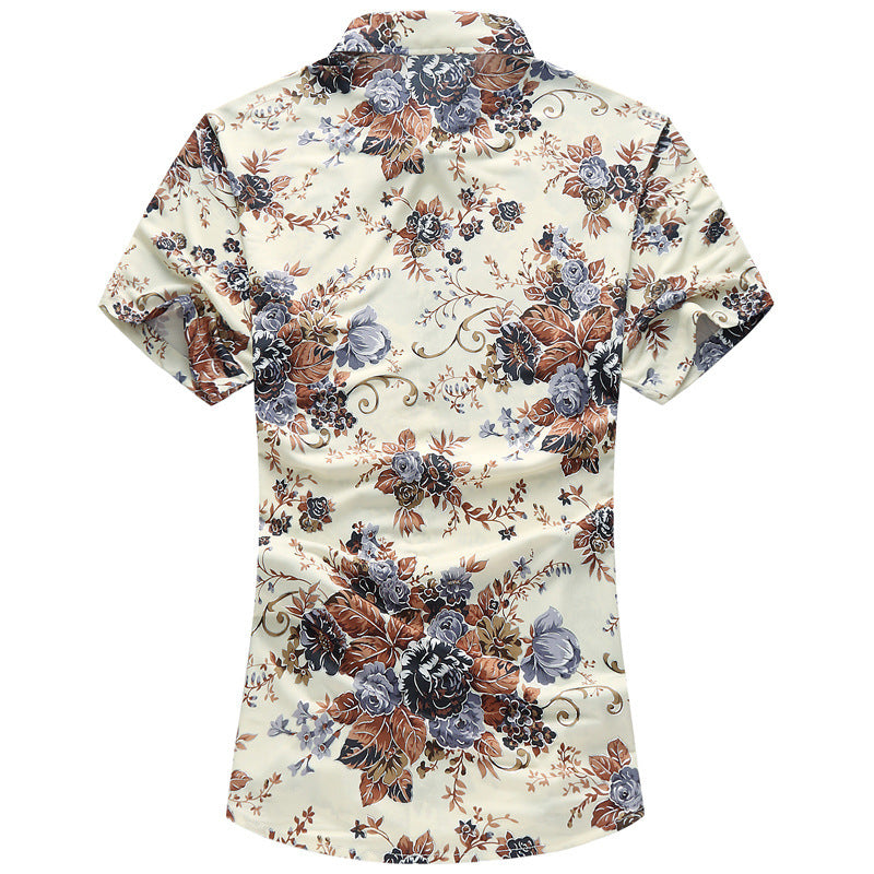 STOCK-Men’s Cotton Plaid Shirt – Summer Casual Lightweight Top