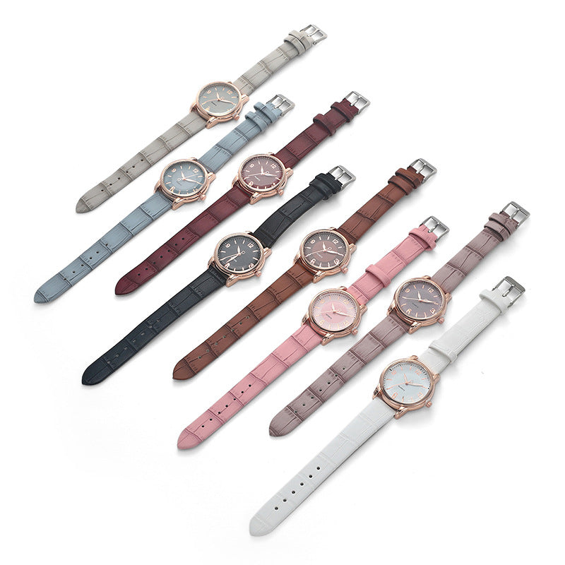 Two-Tone Dial Quartz Watch – Stylish Belt Watch for Women