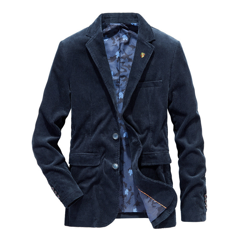 Men’s Corduroy Suit Jacket – Retro Casual Autumn Style