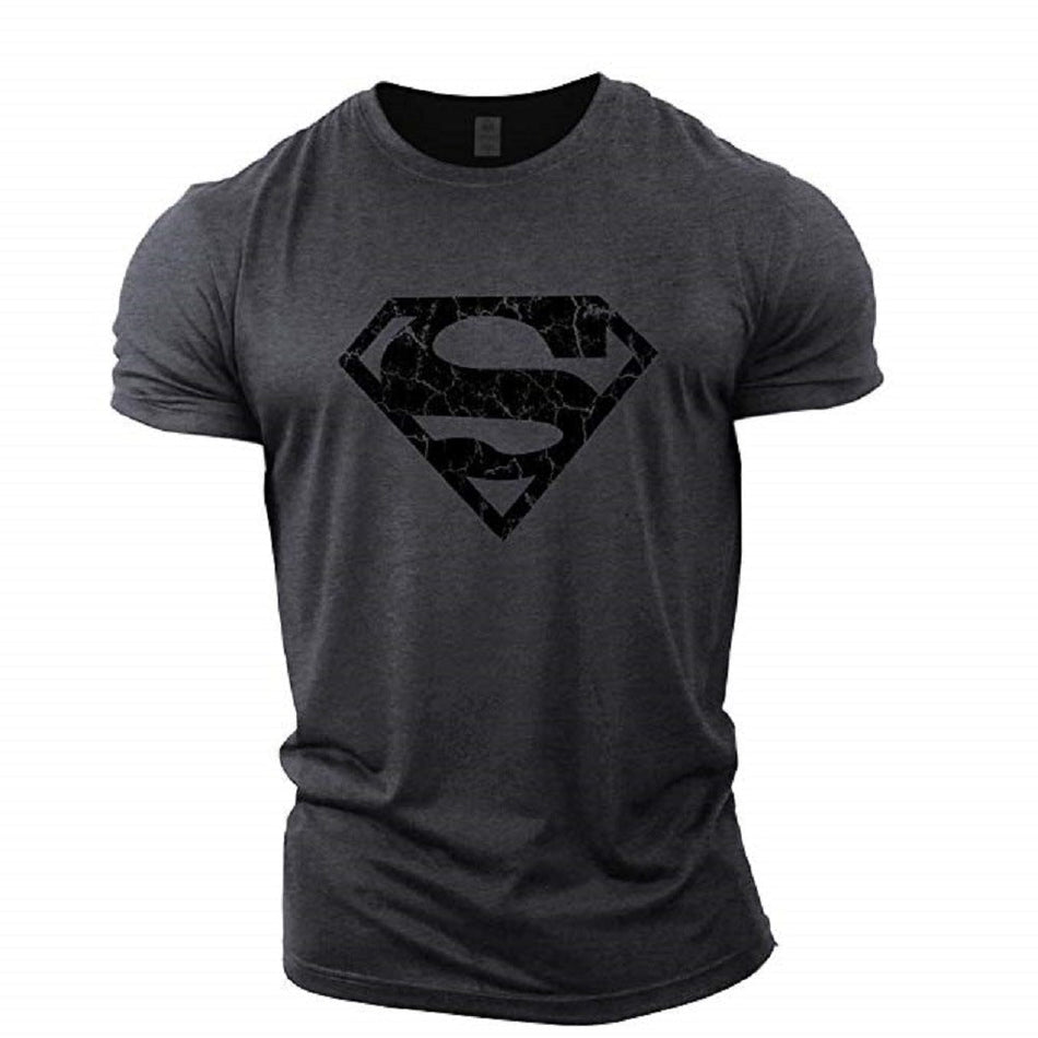 Retro Superman Sports Fitness T-Shirt for Men