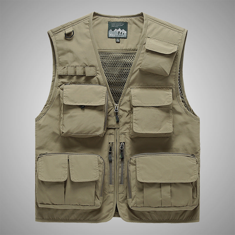 Men’s Thin Multi-Pocket Vest – Outdoor Sports & Workwear Jacket