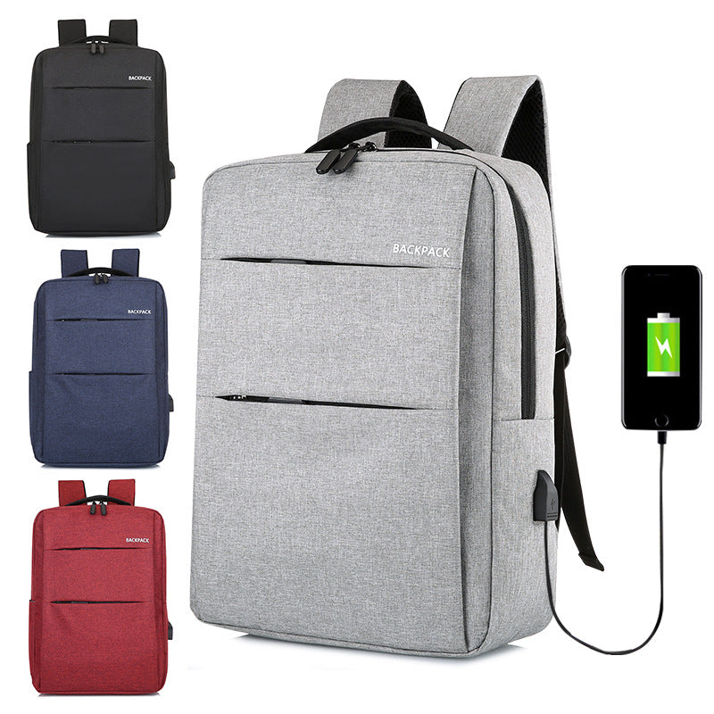 Men’s Large-Capacity USB Laptop & School Backpack
