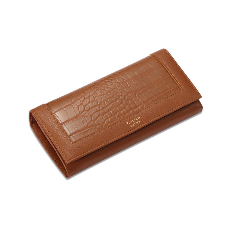 Crocodile Pattern Multifunctional Clutch Wallet for Women