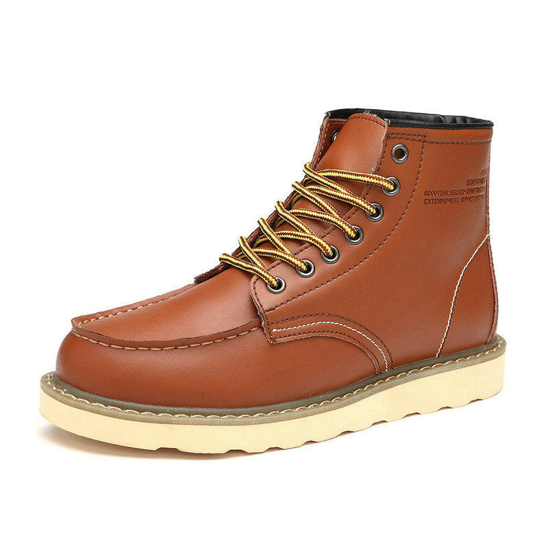 Men’s British-Style High-Top Leather Martin Boots