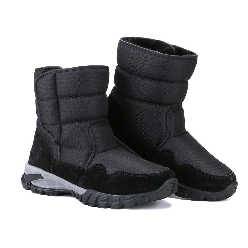 Plus-Size Men’s Snow Boots Non-Slip Durable Winter Shoes