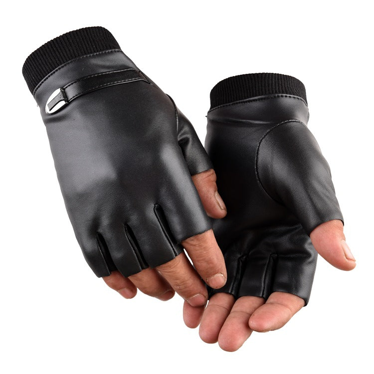 Men’s & Women’s Half-Finger Winter Gloves – Non-Slip