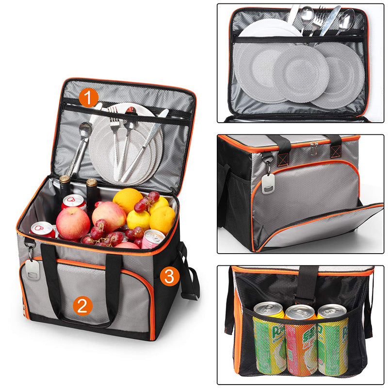 Outdoor Large Picnic Bag Waterproof Oxford Cloth Foldable