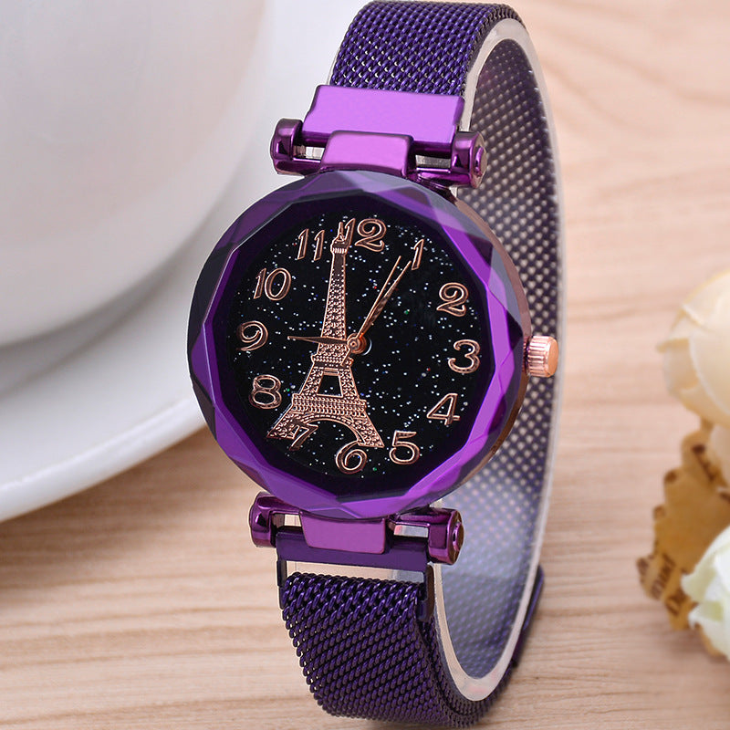 Magnetic Star Diamond Watch – Milan Mesh Belt
