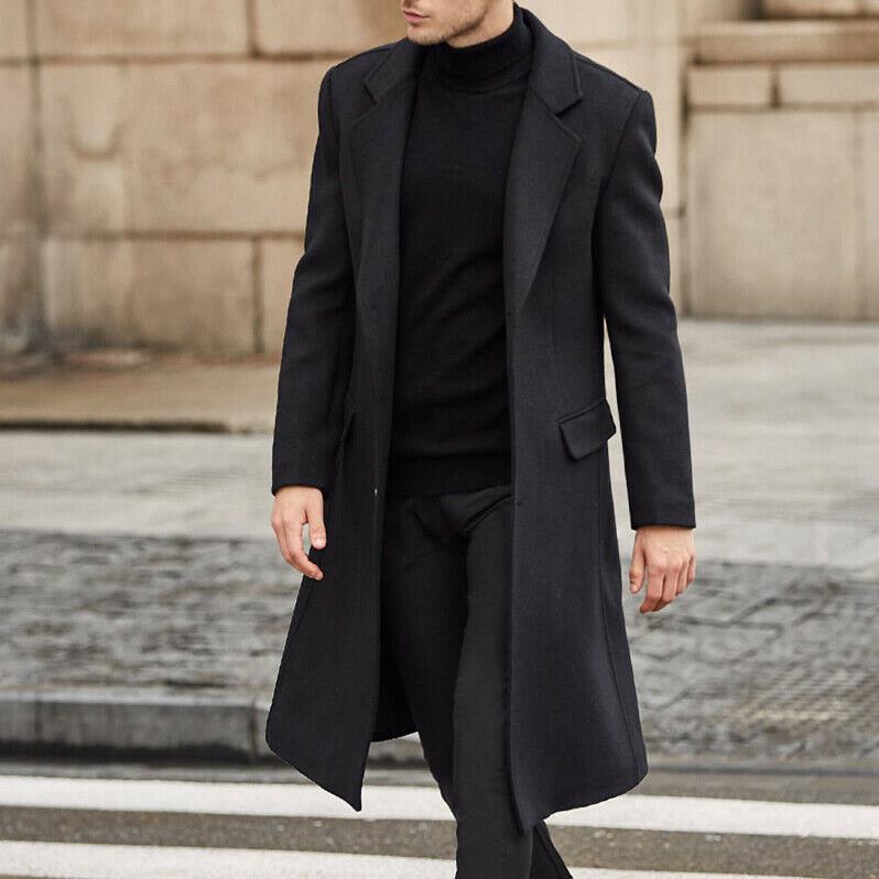 INSTOCK-European Style Wool Overcoat  Men's Long Double-Sided