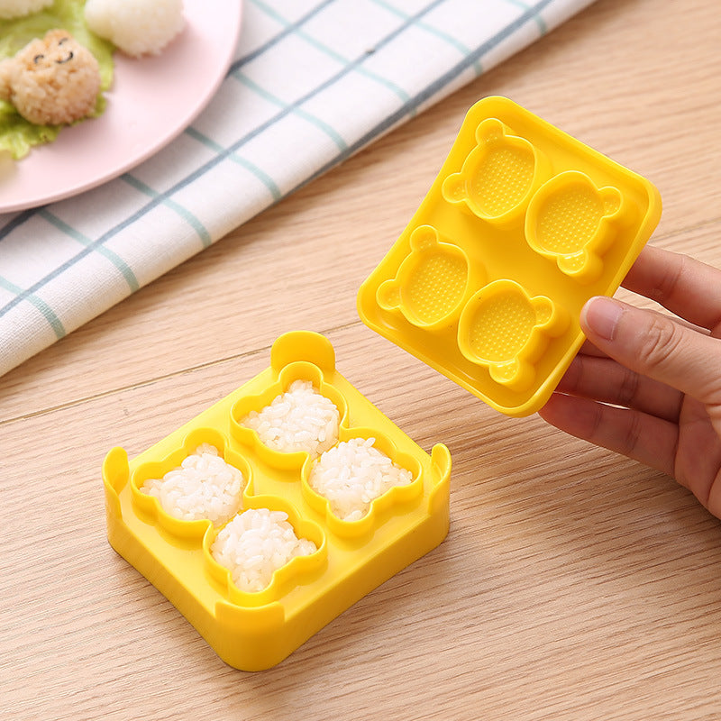 Mini Bear Rice Ball Mold DIY Cartoon Sushi Baking Tool