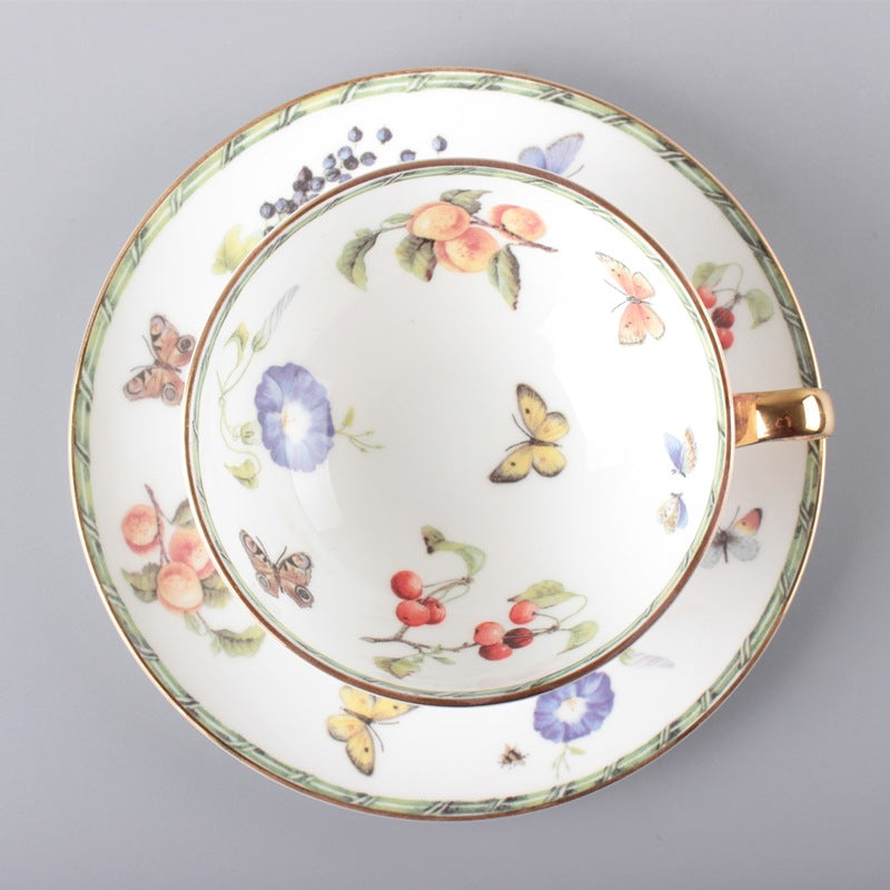 Bone China Ceramic Coffee Cup & Saucer Small European Set