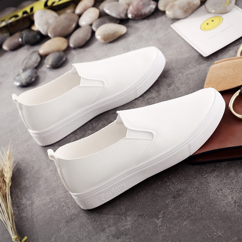 INSTOCK-Women's White Slip-On Shoes  Comfy, Flat & Stylish