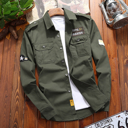 Men’s Versatile Cotton Shirt Jacket for Work