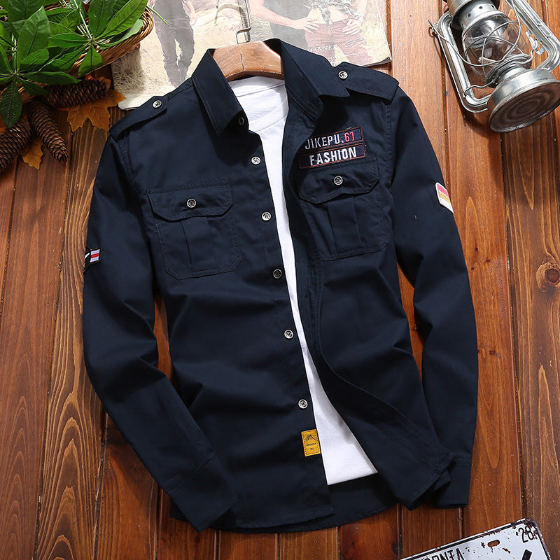 Men’s Versatile Cotton Shirt Jacket for Work