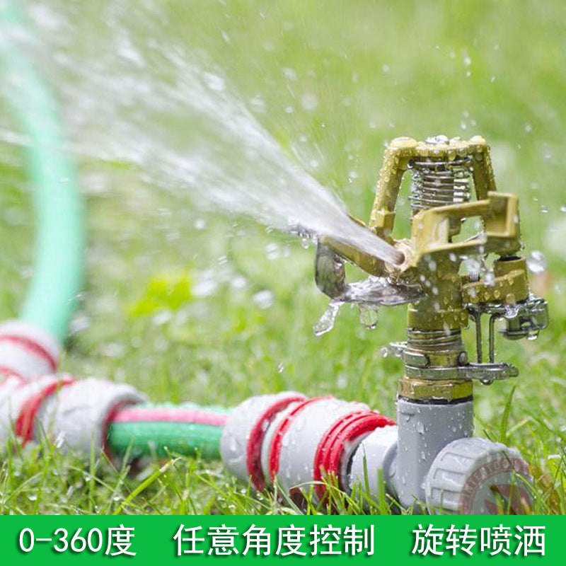 360° Rotating Garden Sprinkler – Metal Watering Tool for
