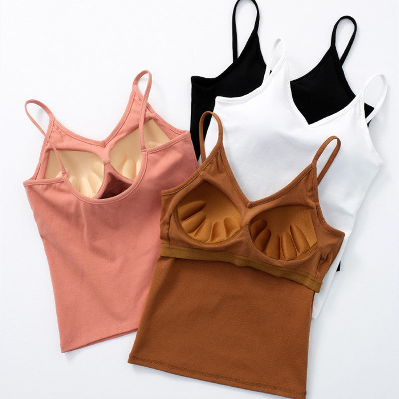 V-neck Push-Up Camisole for Women | Bra Pad Tube Top