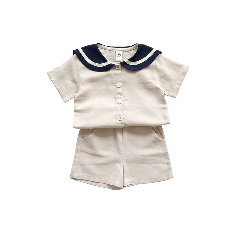 Navy Style Kids’ Summer Set – Cute Unisex Outfit 2023