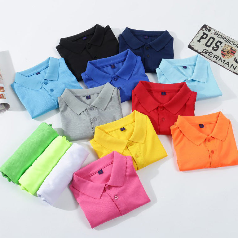 Kids’ Quick-Dry Short-Sleeve Lapel POLO Uniform T-Shirt