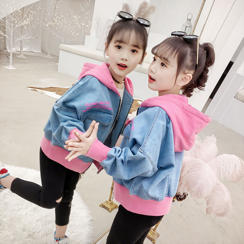 Girls Denim Jacket 2022 Korean Style Casual Spring Autumn Coat