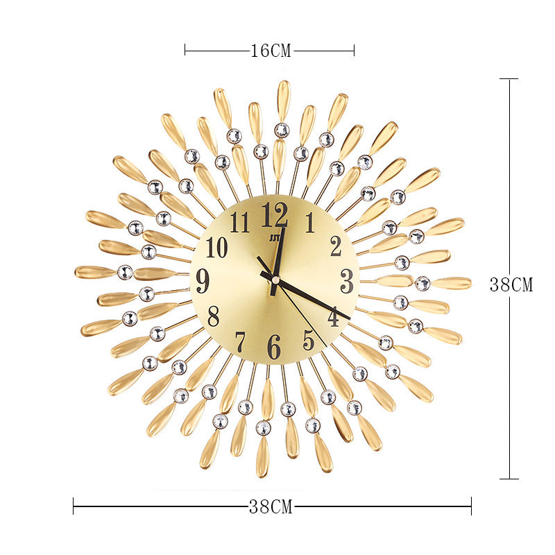 STOCK - Creative Wrought Iron Quartz Wall Clock