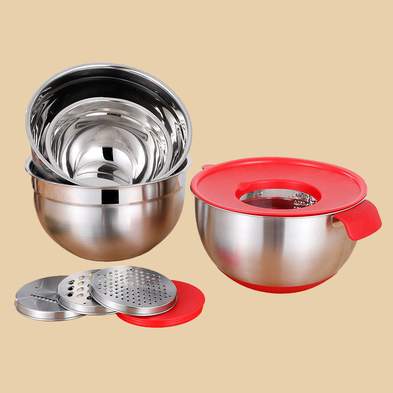 Stainless Steel Mixing Bowl with Handle & Scale