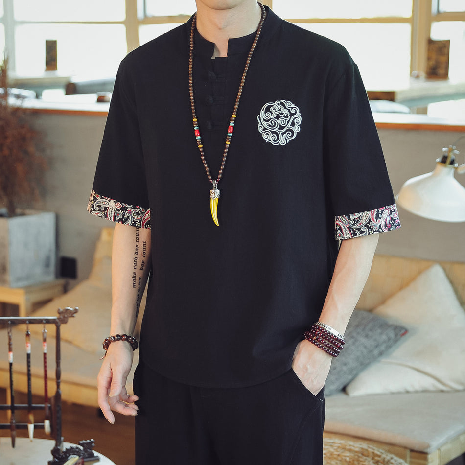 STOCK-Men’s Linen Short-Sleeve T-Shirt – Light, Breezy & Stylish