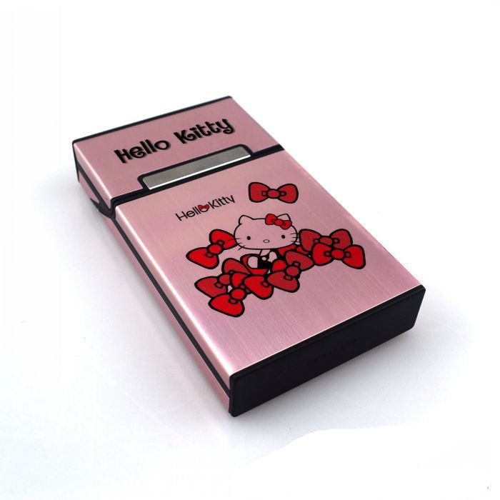 KT Cat 20-Pack Aluminum Alloy Magnetic Cigarette Box