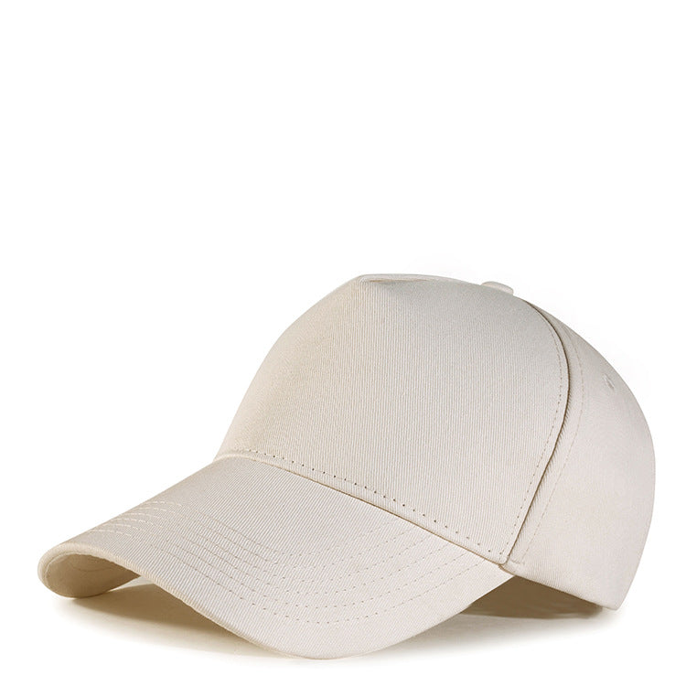 Solid Color Cotton 5-Panel Casual Baseball Cap