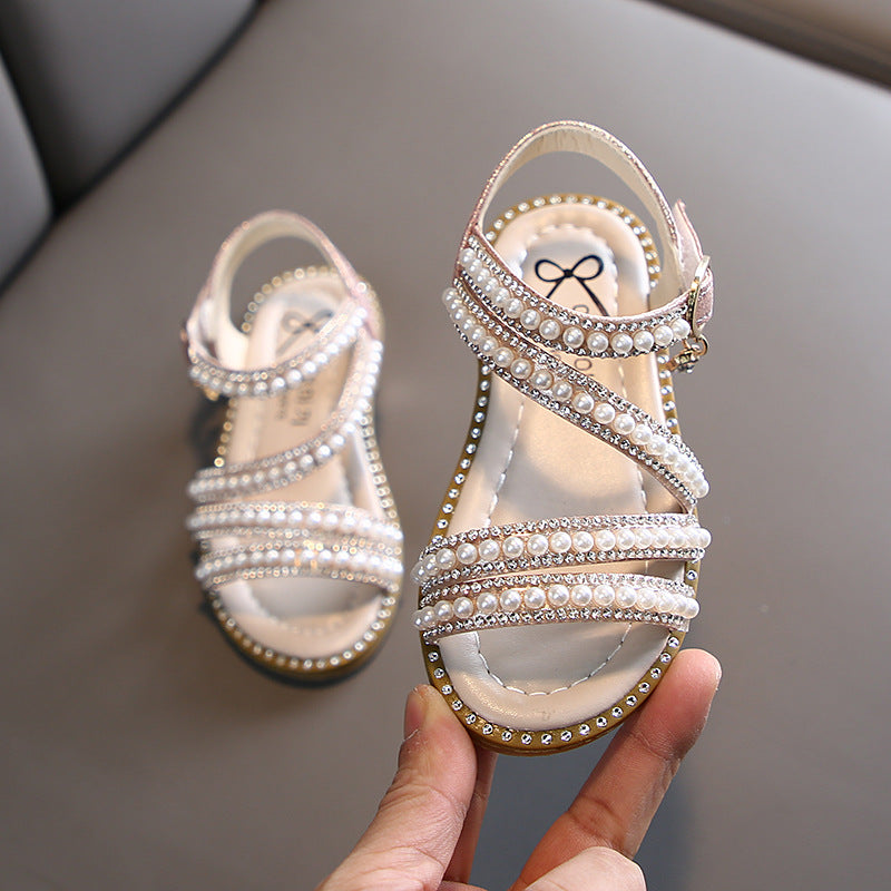 Girls’ Pearl Princess Sandals – Elegant & Adorable for Summer
