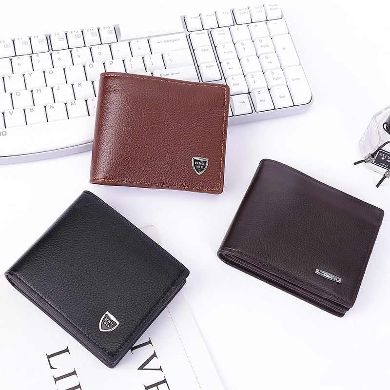 Men’s PU Short Fashion Wallet - Multi-Function Card Holder