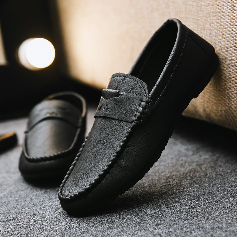 INSTOCK-Men's Casual Leather Loafers  Soft Sole Breathable