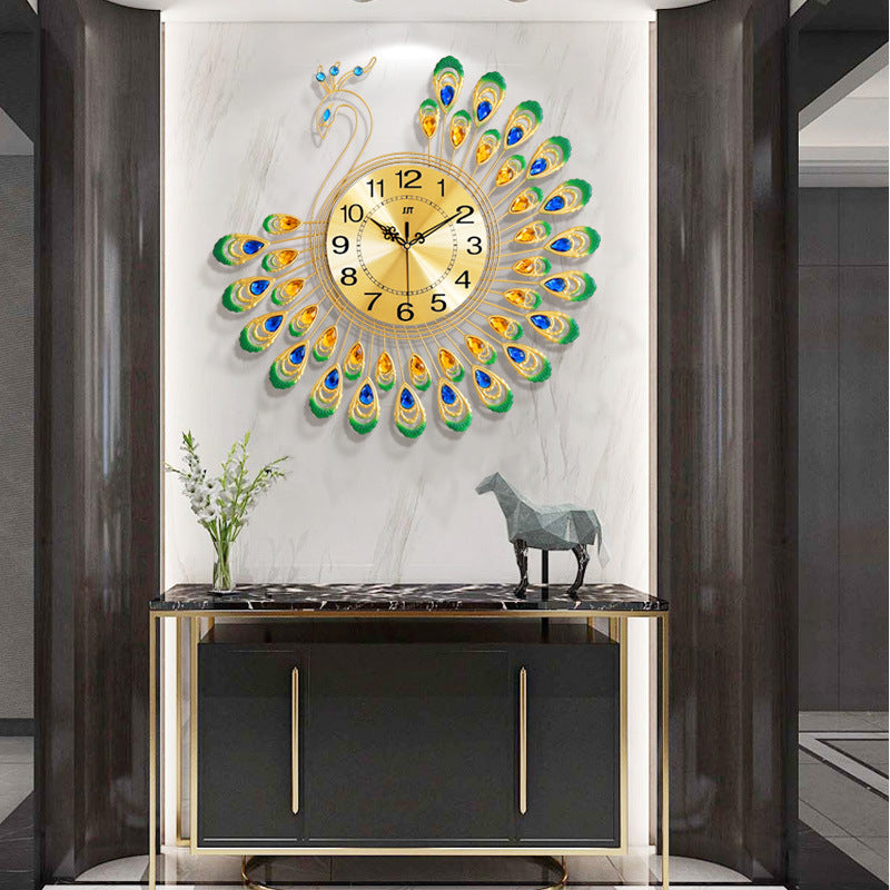 Peacock Design Wall Clock – Creative Home Decor Watch