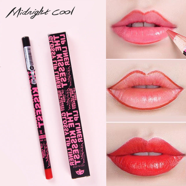 Midnight Cool Black American Xida Wooden Lip Liner Pen